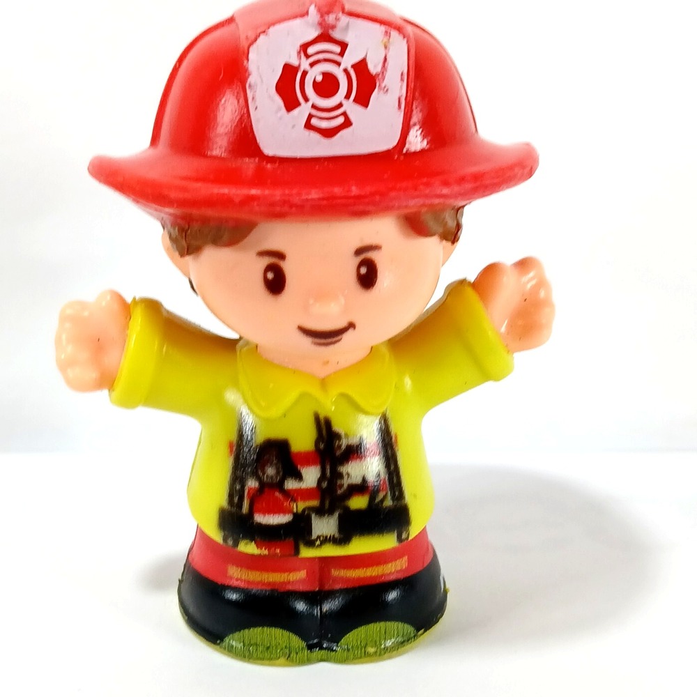 Fisher Price Little People Female Fire Fighter Fireman Fire Girl Ponytail